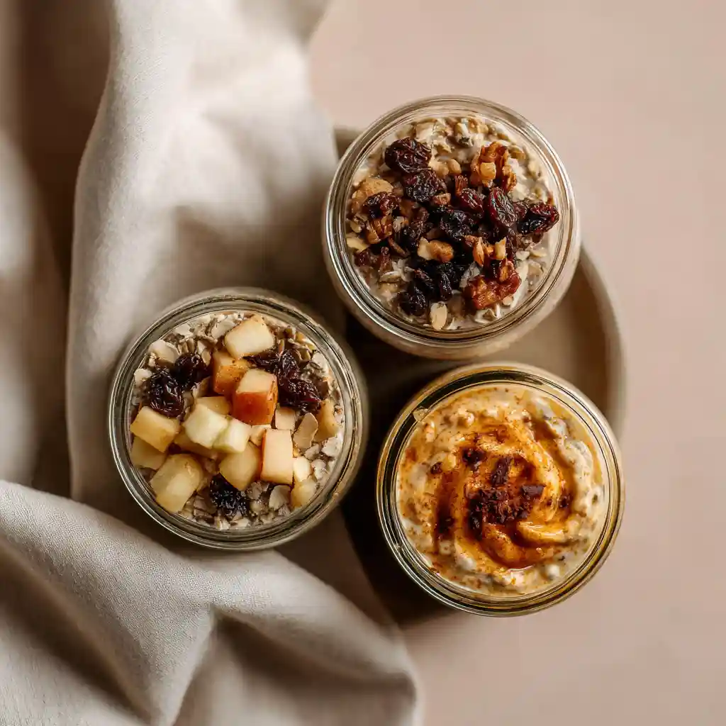 Flavor variations of cinnamon overnight oats