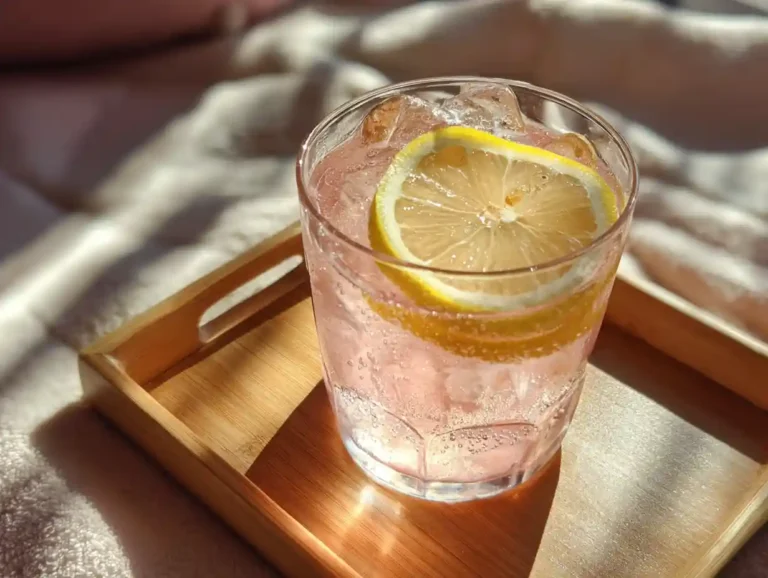 japanese pink salt recipe detox drink in glass