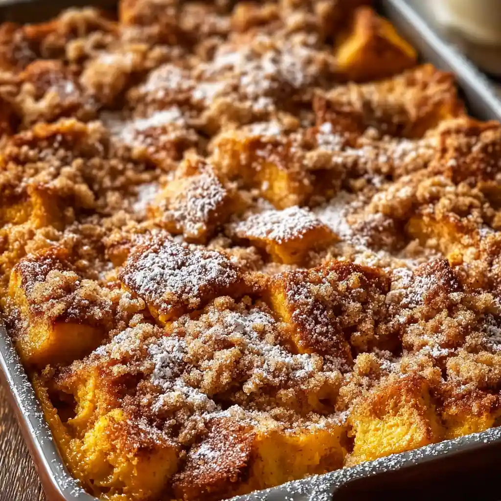 Pumpkin Spice French Toast Casserole 