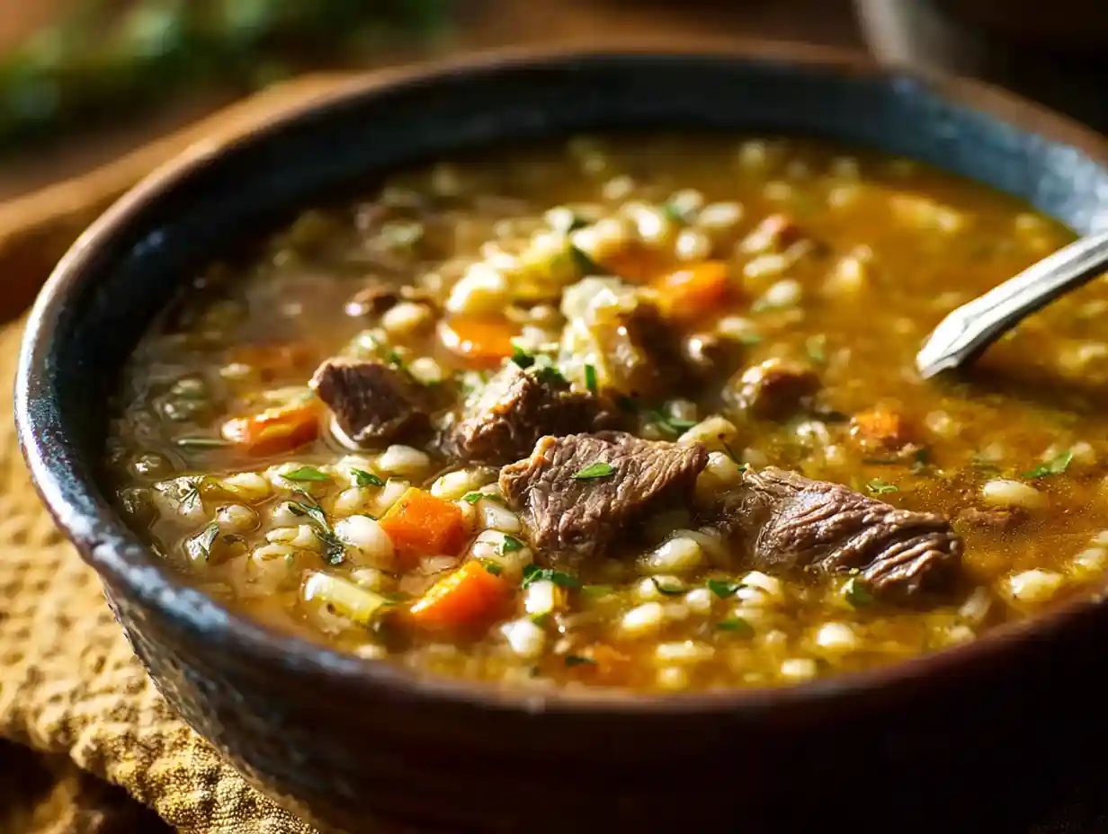 The Ultimate Prime Rib Beef Barley Soup