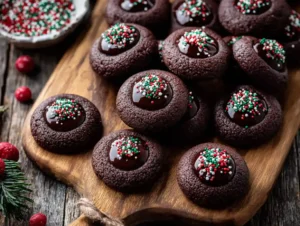 Chocolate Thumbprint Cookies