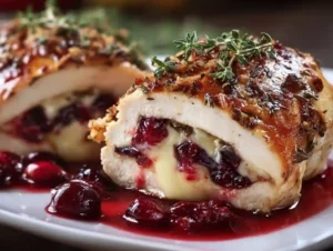 Cranberry Brie Stuffed Chicken
