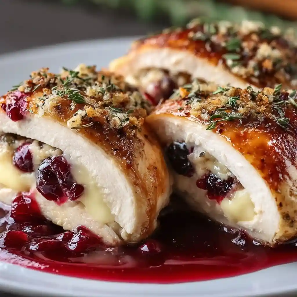 Cranberry Brie Stuffed Chicken