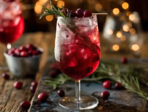 Cranberry Gin Spritz Mocktail
