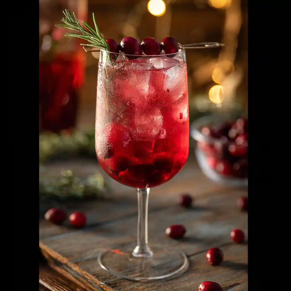 Cranberry Gin Spritz Mocktail