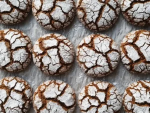 Gingerbread Crinkle Cookies