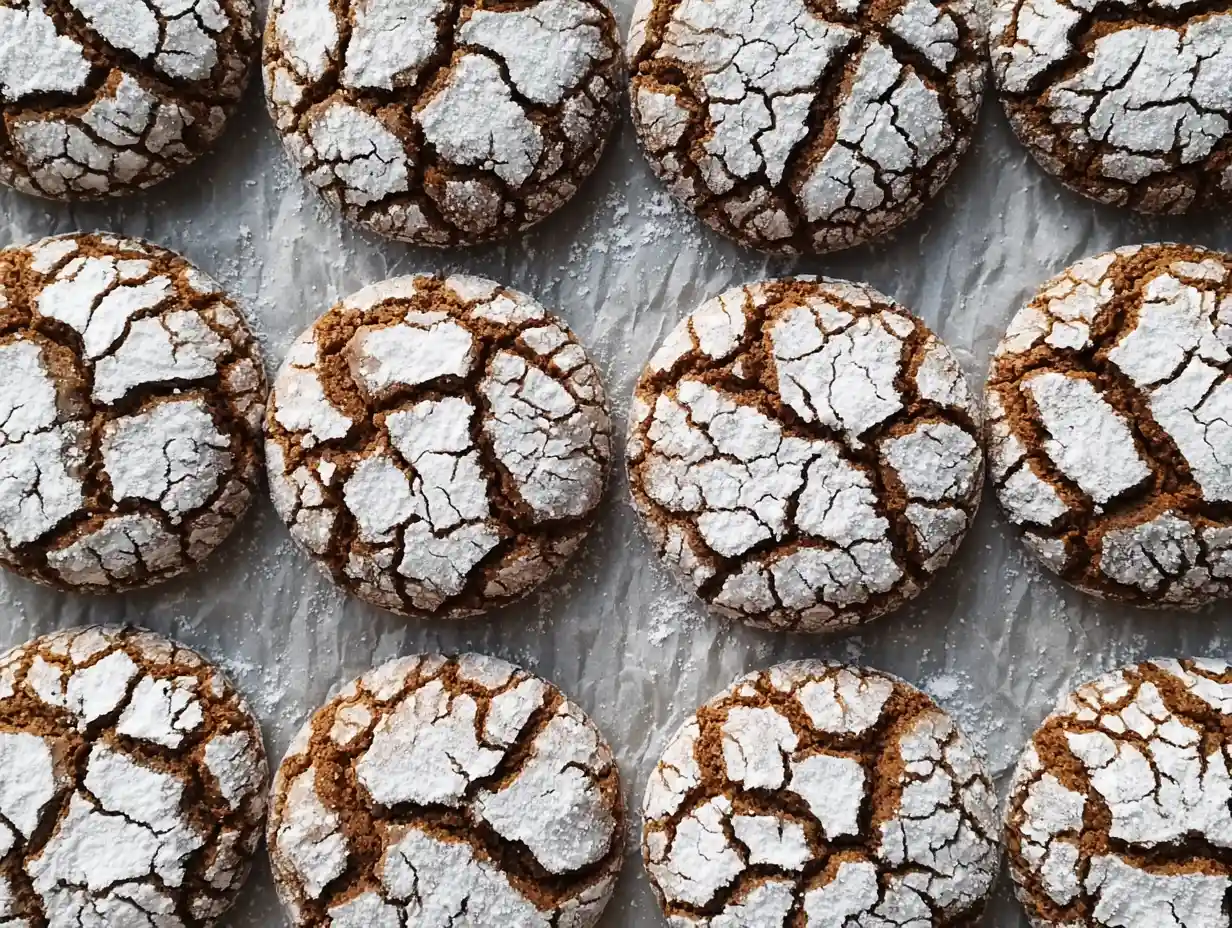 Gingerbread Crinkle Cookies