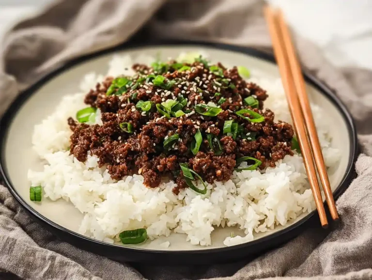 Korean Ground Beef Bowl Recipe