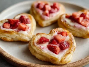 Strawberry Cream Cheese Heart Danishes