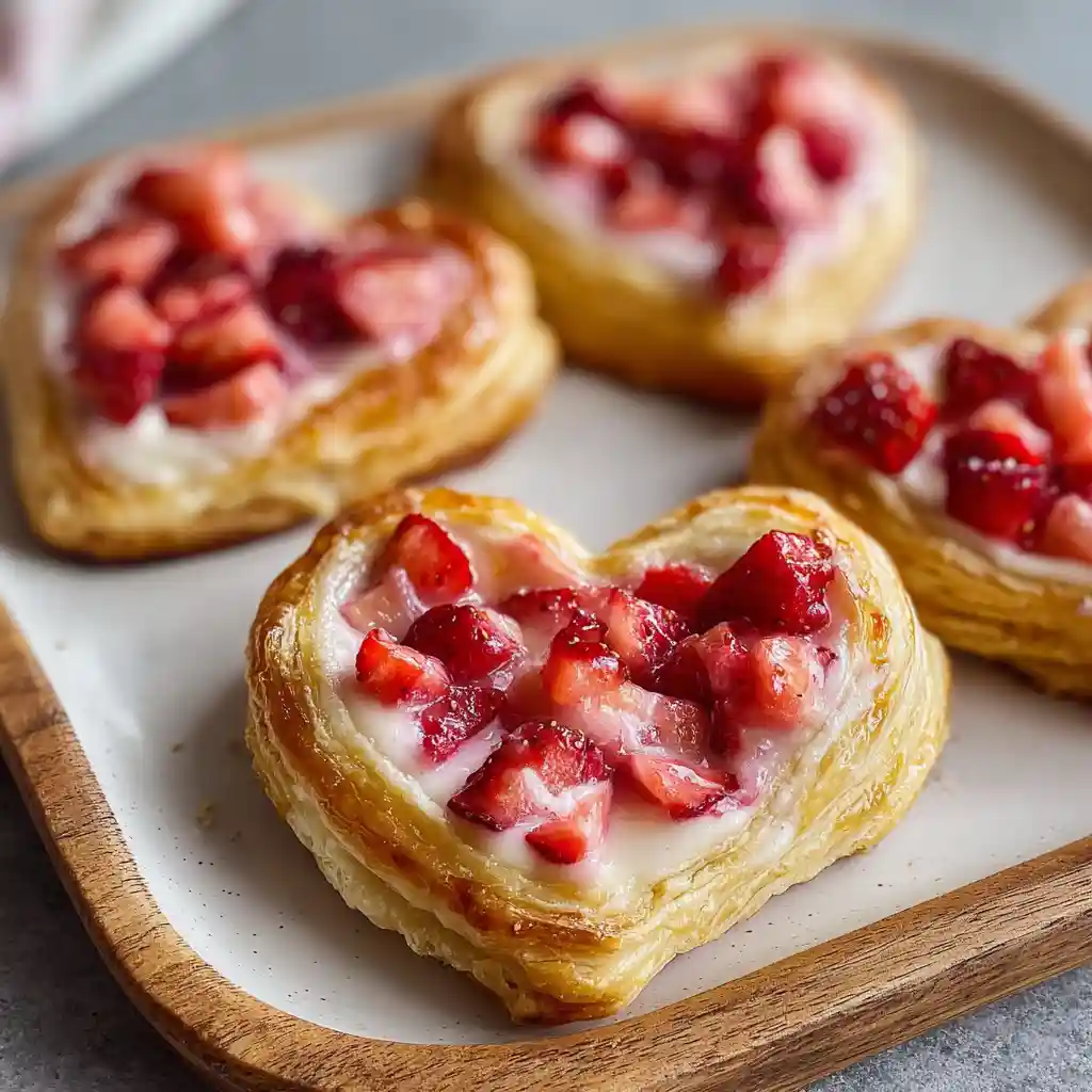 Strawberry Cream Cheese Heart Danishes