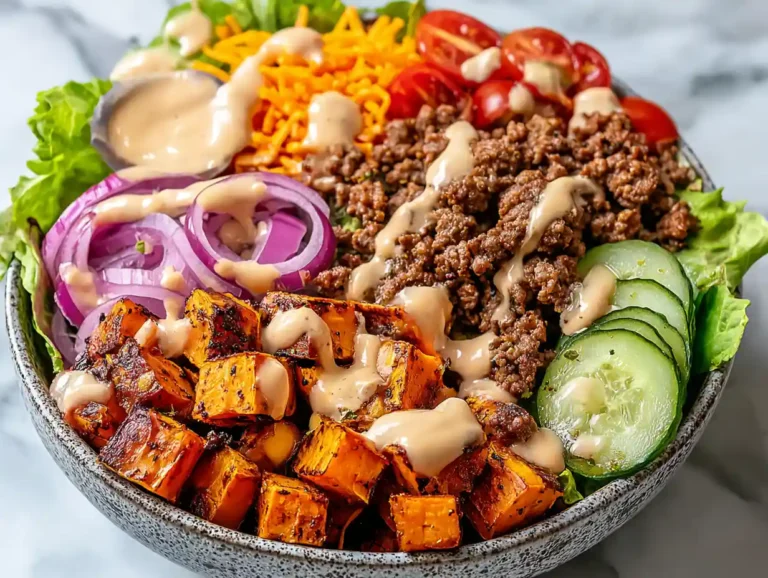 Sweet Potato Burger Bowl