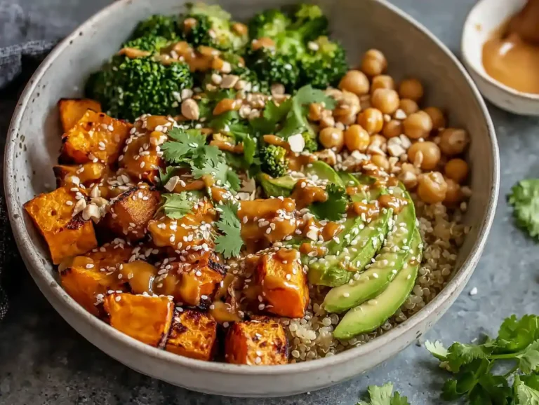 Thai Peanut Sweet Potato Buddha Bowl