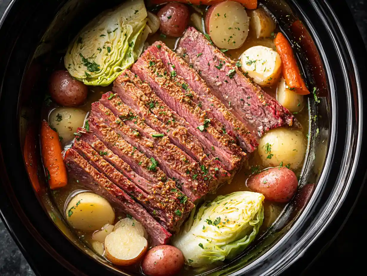 Slow Cooker Corned Beef and Cabbage