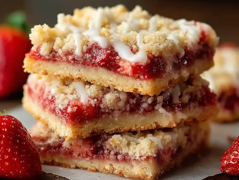 Strawberry Shortcake Bars with Buttery Crust